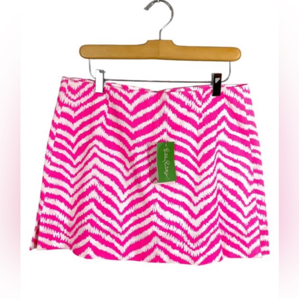 Lilly Pulitzer Hot Pink Zebra Striped Mini Skort Skirt - Size 0 - BNWT ☀️🥳